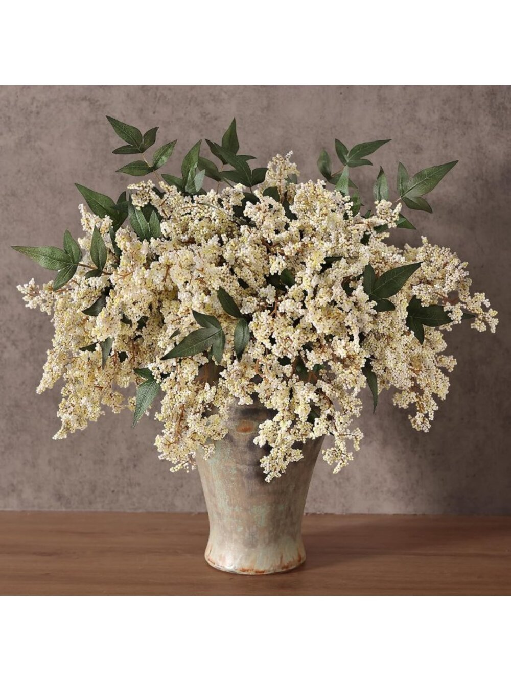 12 Pcs 17” Lifelike Nandina Berry Stems - Realistic Faux Floral Decor for Vases